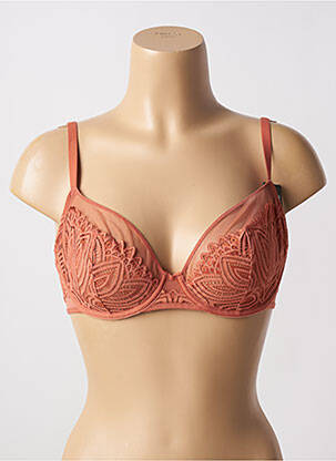 Soutien-gorge effet matière satinée haut soutien-gorge emboitant orange SANS COMPLEXE femme