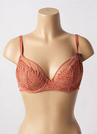 Soutien-gorge effet matière satinée haut soutien-gorge emboitant orange SANS COMPLEXE femme