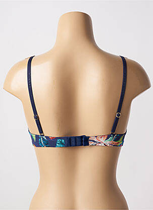 Soutien-gorge effet matière satinée haut soutien-gorge emboitant bleu MORGAN femme