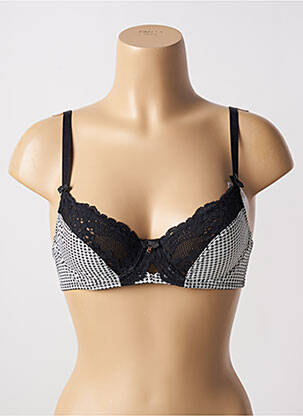 Soutien-gorge effet matière satinée haut soutien-gorge emboitant noir ESCORT femme