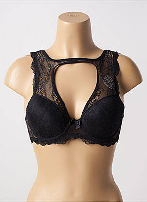 Soutien-gorge effet matière satinée haut soutien-gorge moulé noir ESCORT femme