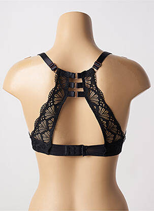 Soutien-gorge effet matière satinée haut soutien-gorge moulé noir ESCORT femme