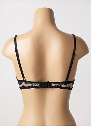 Soutien-gorge effet matière satinée haut soutien-gorge moulé noir STEFFY femme