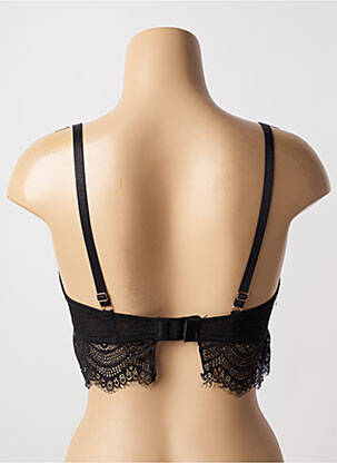 Soutien-gorge effet matière satinée haut soutien-gorge moulé noir ESCORT femme