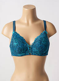 Soutien-gorge effet matière satinée haut soutien-gorge moulé bleu VALEGE femme