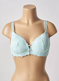 Soutien-gorge effet matière satinée haut soutien-gorge moulé bleu VALEGE femme