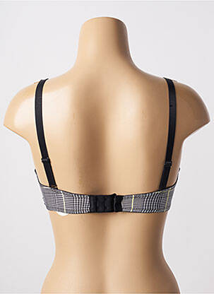 Soutien-gorge effet matière satinée haut bandeau noir ESCORT femme