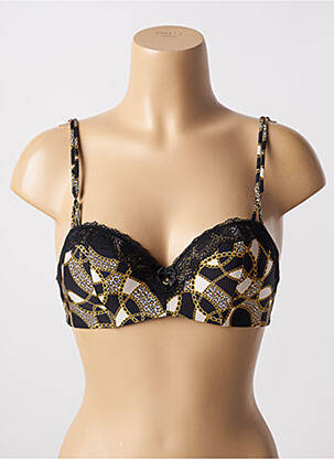 Soutien-gorge effet matière satinée haut soutien-gorge moulé noir ESCORT femme