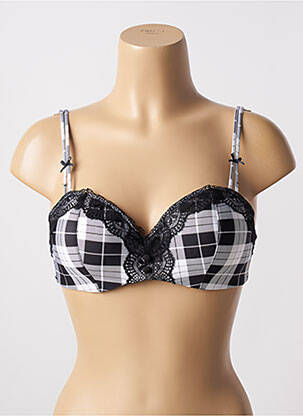 Soutien-gorge effet matière satinée haut soutien-gorge moulé noir ESCORT femme