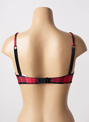 Soutien-gorge effet matière satinée haut soutien-gorge moulé rouge ESCORT femme