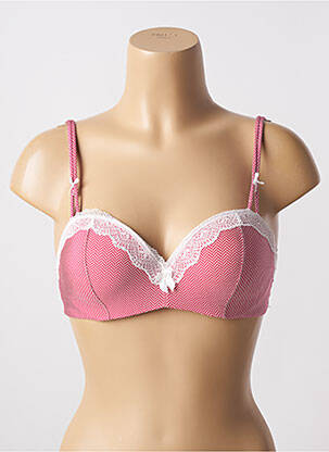 Soutien-gorge effet matière satinée haut soutien-gorge moulé rouge ESCORT femme