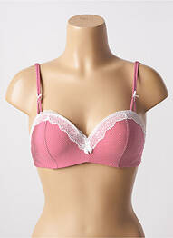 Soutien-gorge effet matière satinée haut soutien-gorge moulé rouge ESCORT femme