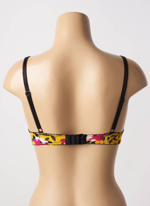 Soutien-gorge effet matière satinée haut soutien-gorge moulé jaune STEFFY femme