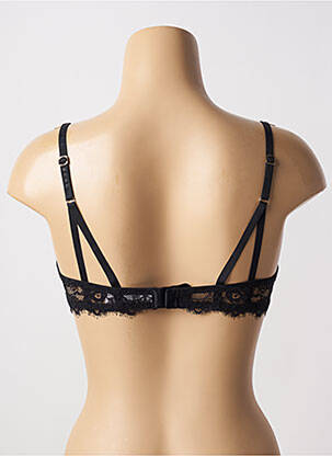 Soutien-gorge effet matière satinée haut soutien-gorge moulé noir MORGAN femme