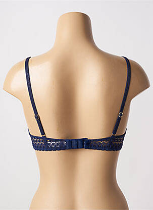 Soutien-gorge effet matière satinée haut soutien-gorge moulé bleu MORGAN femme
