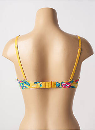 Soutien-gorge effet matière satinée haut soutien-gorge moulé jaune MORGAN femme
