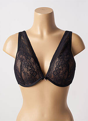 Soutien-gorge effet matière satinée haut soutien-gorge moulé noir LINGADORE femme