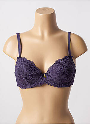 Soutien-gorge effet matière satinée haut soutien-gorge moulé violet ESCORT femme