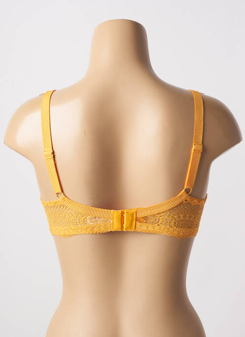 Soutien-gorge effet matière satinée haut soutien-gorge moulé jaune ESCORT femme