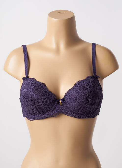Soutien-gorge effet matière satinée haut soutien-gorge moulé violet ESCORT femme