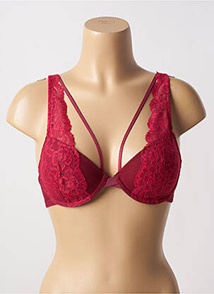Soutien-gorge effet matière satinée haut soutien-gorge moulé rouge VALEGE femme