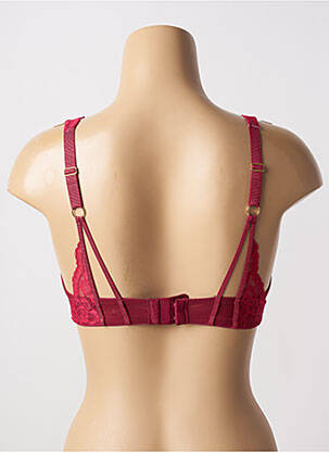 Soutien-gorge effet matière satinée haut soutien-gorge moulé rouge VALEGE femme