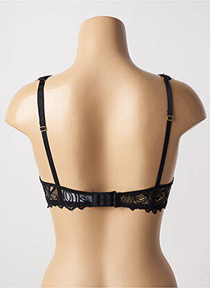 Soutien-gorge effet matière satinée haut soutien-gorge moulé noir STEFFY femme