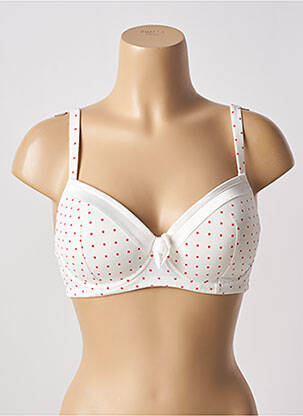 Soutien-gorge effet matière satinée haut soutien-gorge moulé blanc VALEGE femme