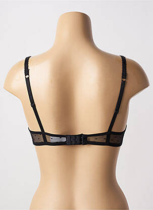 Soutien-gorge effet matière satinée haut soutien-gorge moulé noir STEFFY femme