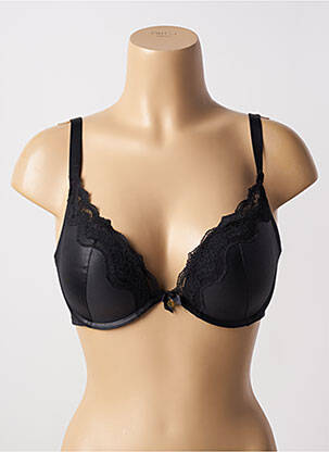 Soutien-gorge effet matière satinée haut soutien-gorge push-up noir VALEGE femme