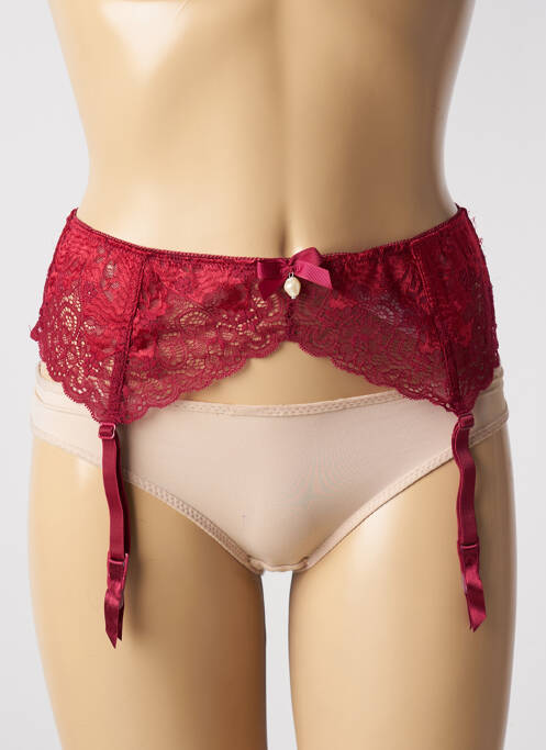 Guêpière/Porte-jarretelle rouge VALEGE pour femme