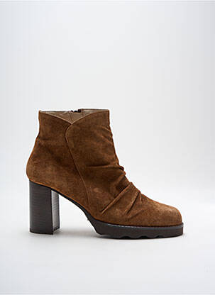 Bottines/boots nubuck talon de 4 à 6cm marron GADEA femme