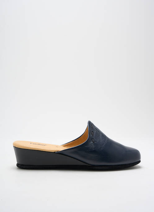 Chaussons/Pantoufles bleu HELLER pour femme