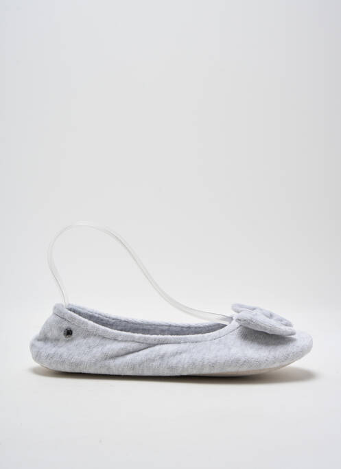 Chaussons/Pantoufles gris ISOTONER pour femme