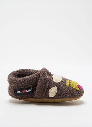 Chaussons/pantoufles bout rond bout rond marron HAFLINGER garcon