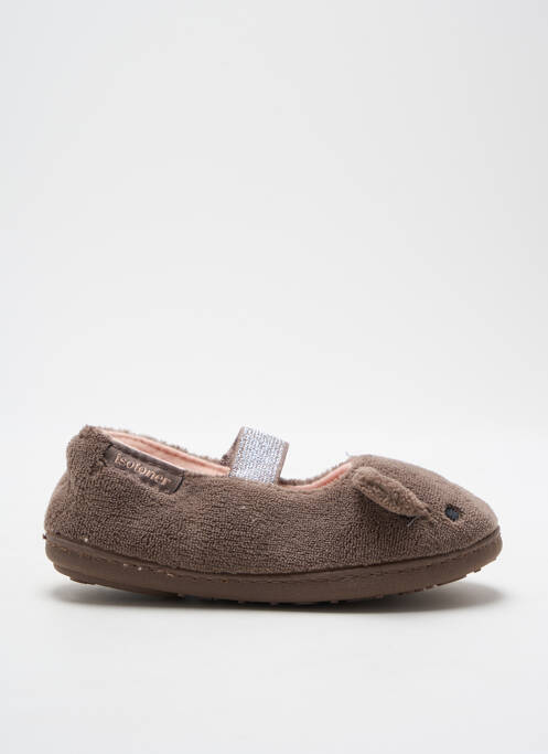 Chaussons/Pantoufles marron ISOTONER pour fille