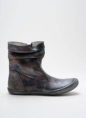 Bottines/boots matière lisse bout rond violet BELLAMY fille