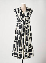 Robe longue manches courtes manches courtes noir MARIA BELLENTANI femme