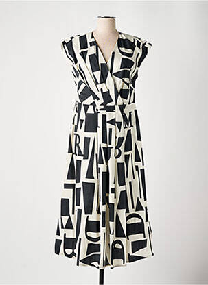 Robe longue manches courtes manches courtes noir MARIA BELLENTANI femme