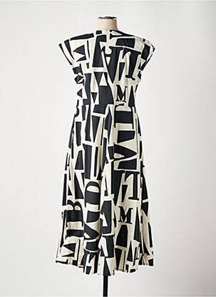 Robe longue manches courtes manches courtes noir MARIA BELLENTANI femme