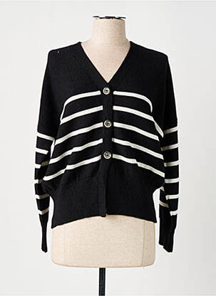 Gilet manches longues stretch noir MARIA BELLENTANI femme