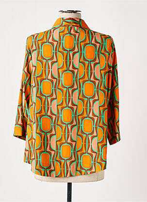 Chemisier tissage crêpe manches 3/4 orange MARIA BELLENTANI femme