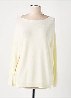 Pull col bateau manches longues beige MARIA BELLENTANI femme