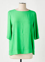 Blouse col rond manches 3/4 vert MARIA BELLENTANI femme