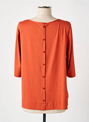 Blouse col rond manches 3/4 orange MARIA BELLENTANI femme