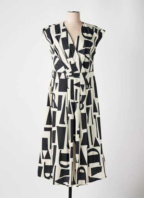 Robe longue manches courtes manches courtes noir MARIA BELLENTANI femme