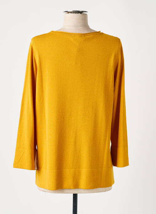 Pull stretch manches 3/4 jaune MARIA BELLENTANI femme