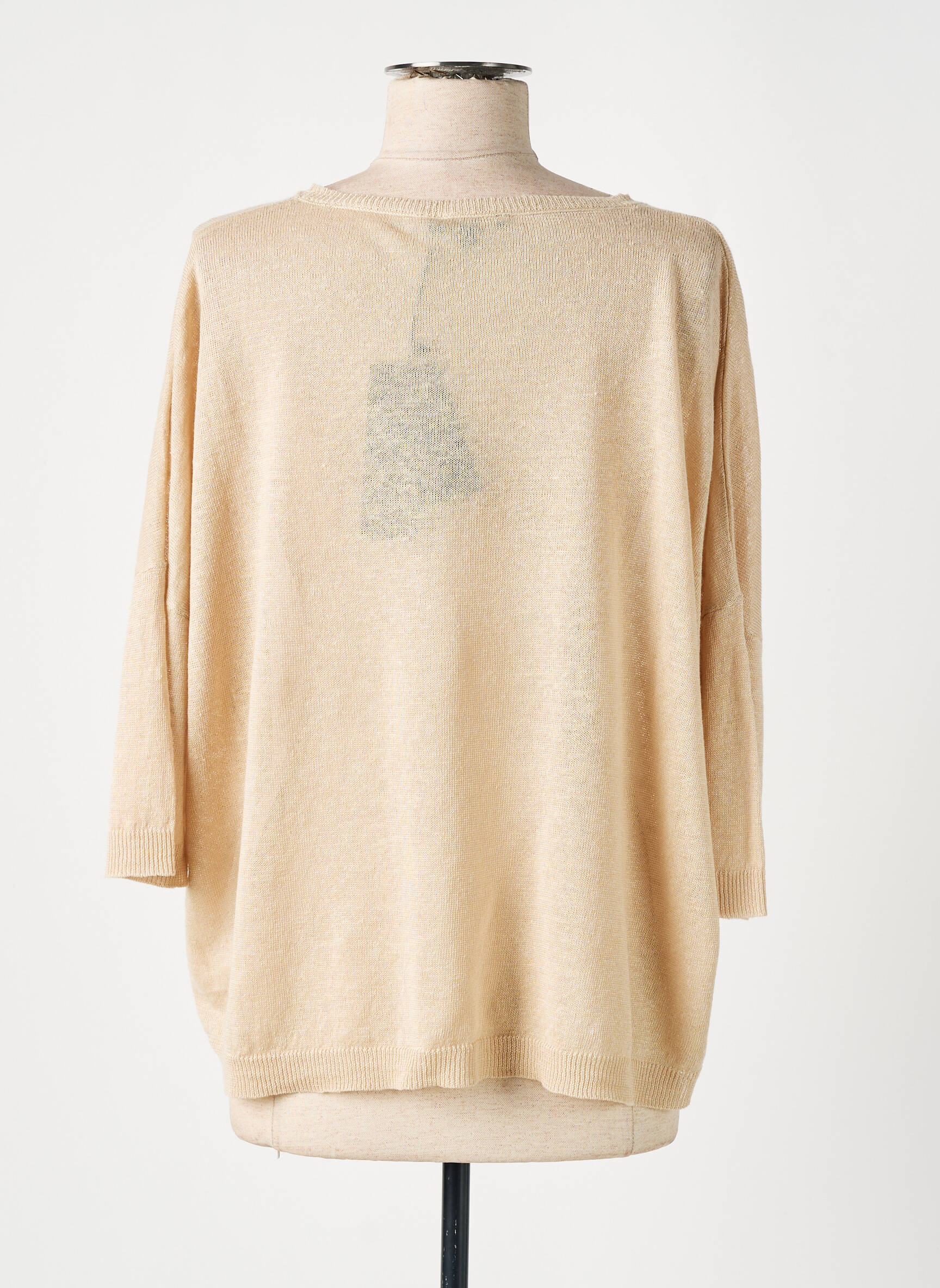 Pull beige fashion doré femme