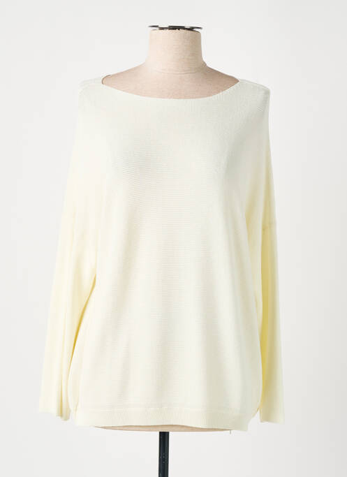 Pull col bateau manches longues beige MARIA BELLENTANI femme