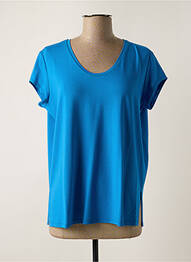 Top tissage jersey manches courtes bleu MARIA BELLENTANI femme